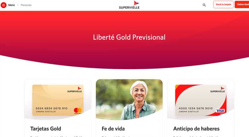 Tarjeta de crédito Liberté Gold Previsional Banco Supervielle