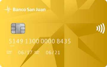Tarjeta de crÃ©dito Gold Banco San Juan