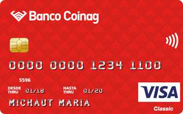 Tarjeta de crédito Visa Classic Banco Coinag