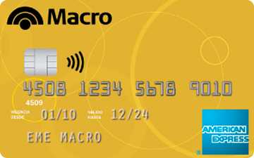 Tarjeta de crédito American Express Gold Macro