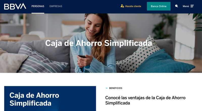 Cuenta Caja de Ahorro Simplificada de BBVA