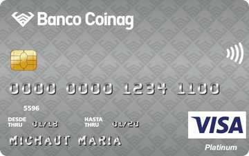 Tarjeta de crÃ©dito Visa Platinum Banco Coinag