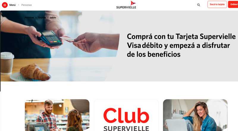 Tarjeta de débito Visa Banco Supervielle