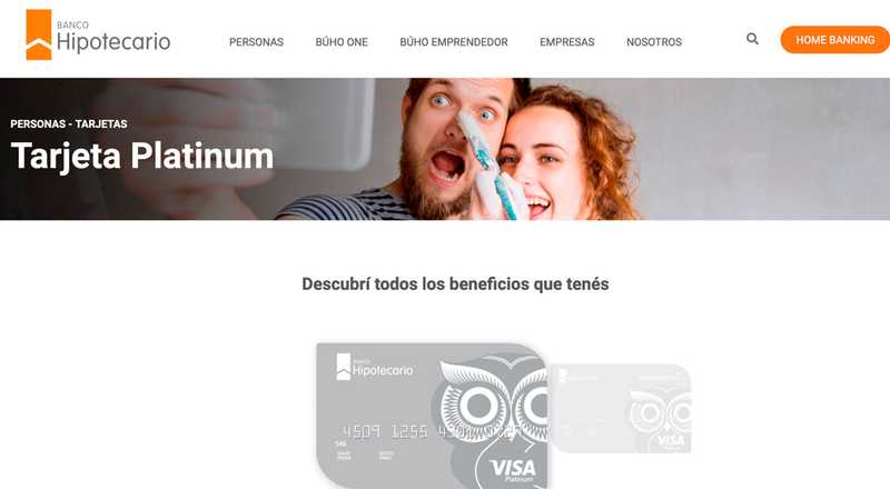 Tarjeta de crédito Platinum Banco Hipotecario