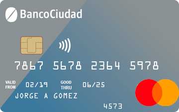Tarjeta de crédito Mastercard Platinum Banco Ciudad