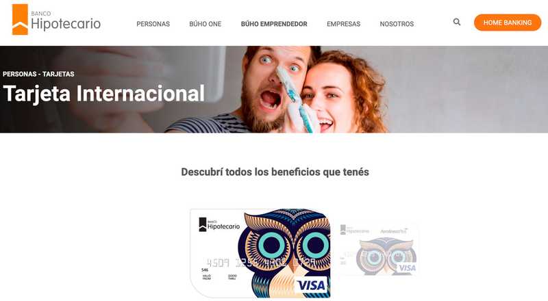 Tarjeta de crédito Internacional Banco Hipotecario