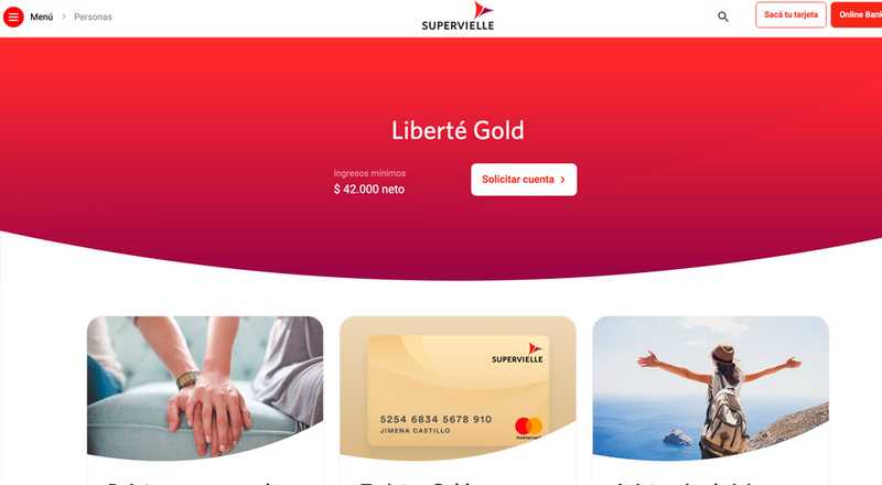Tarjeta de crÃ©dito LibertÃ© Gold Banco Supervielle