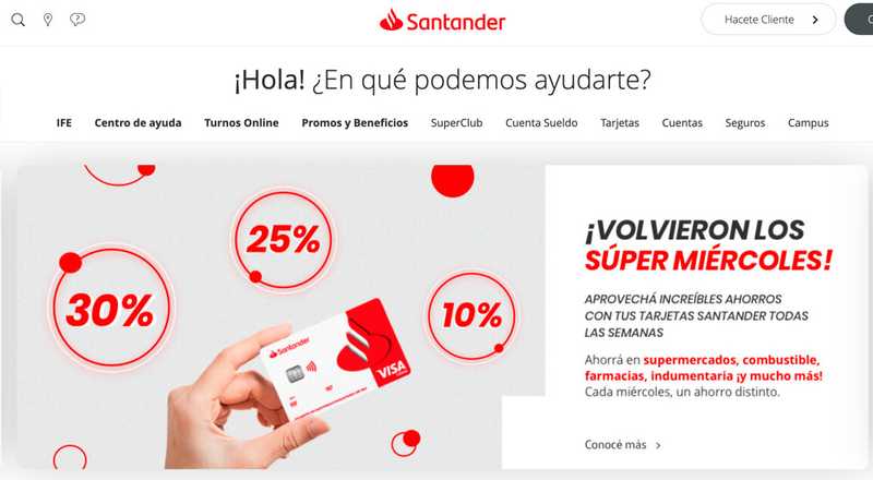 Información general - Banco Santander Rio