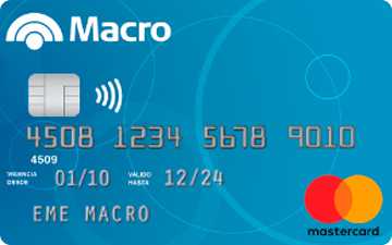 Tarjeta de crÃ©dito Mastercard Macro Macro
