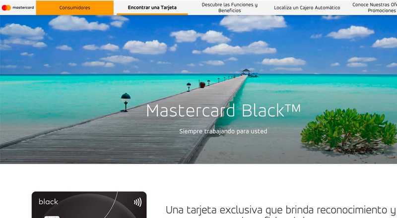 Tarjeta de crédito Mastercard Black Nuevo Banco del Chaco