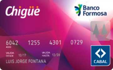 Tarjeta de crédito Cabal Chigüé Banco de Formosa