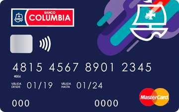 Tarjeta de crédito Mastercard Internacional Banco Columbia