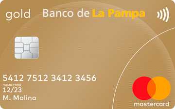 Tarjeta de crédito Mastercard GOLD Banco de La Pampa