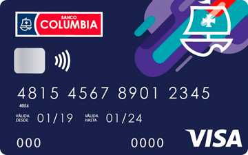 Tarjeta de crédito Visa Internacional Banco Columbia