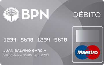 Tarjeta de débito Maestro Bpn