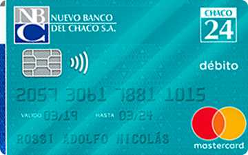 Tarjeta de dÃ©bito Chaco 24 Nuevo Banco del Chaco